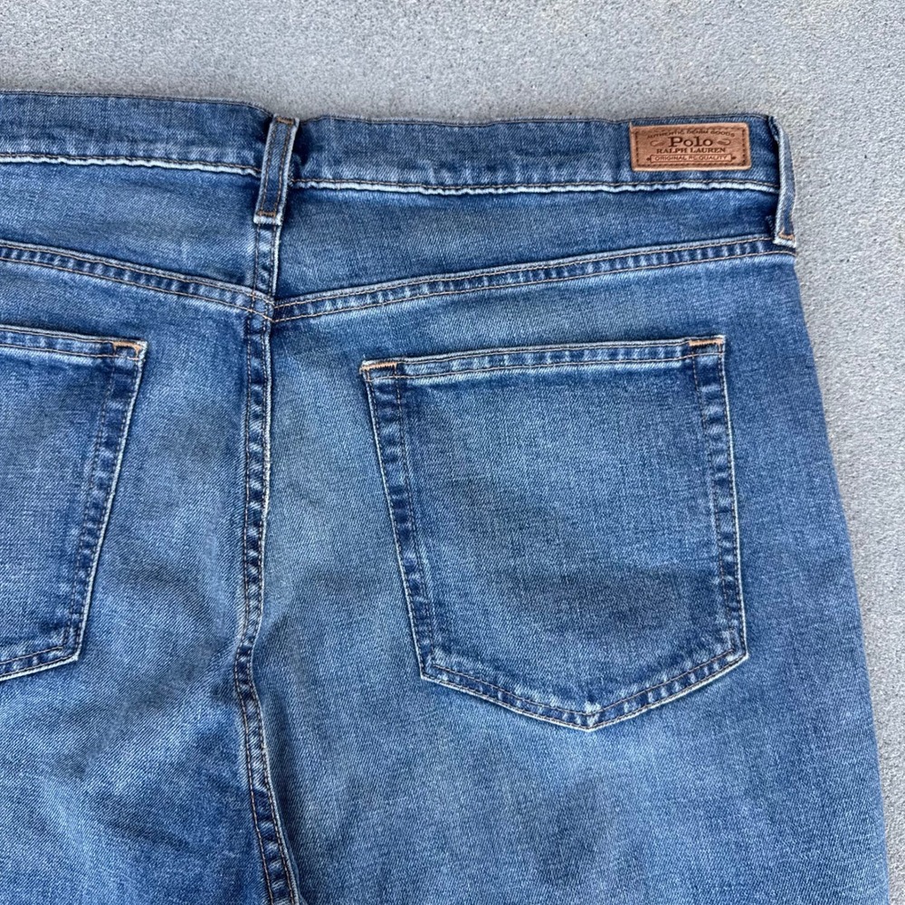 Polo Ralph Lauren Slim Jeans Men Size 34 Medium Wash Blue Denim
